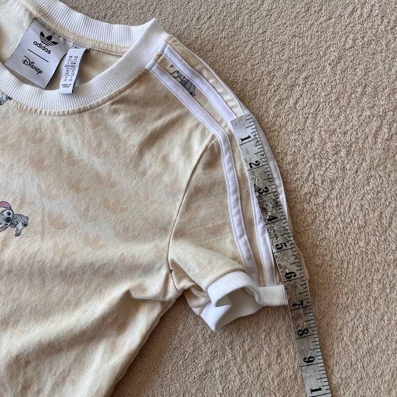 Adidas x Disney Stitch Cream Cropped Tee M Limited Edition - Picture 12 of 14